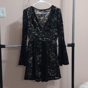 Black lace dress